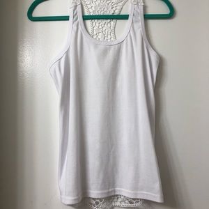 White lace tank top